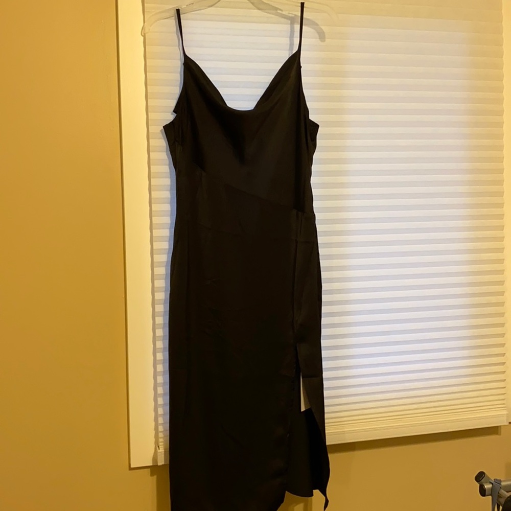Never worn black silk dress